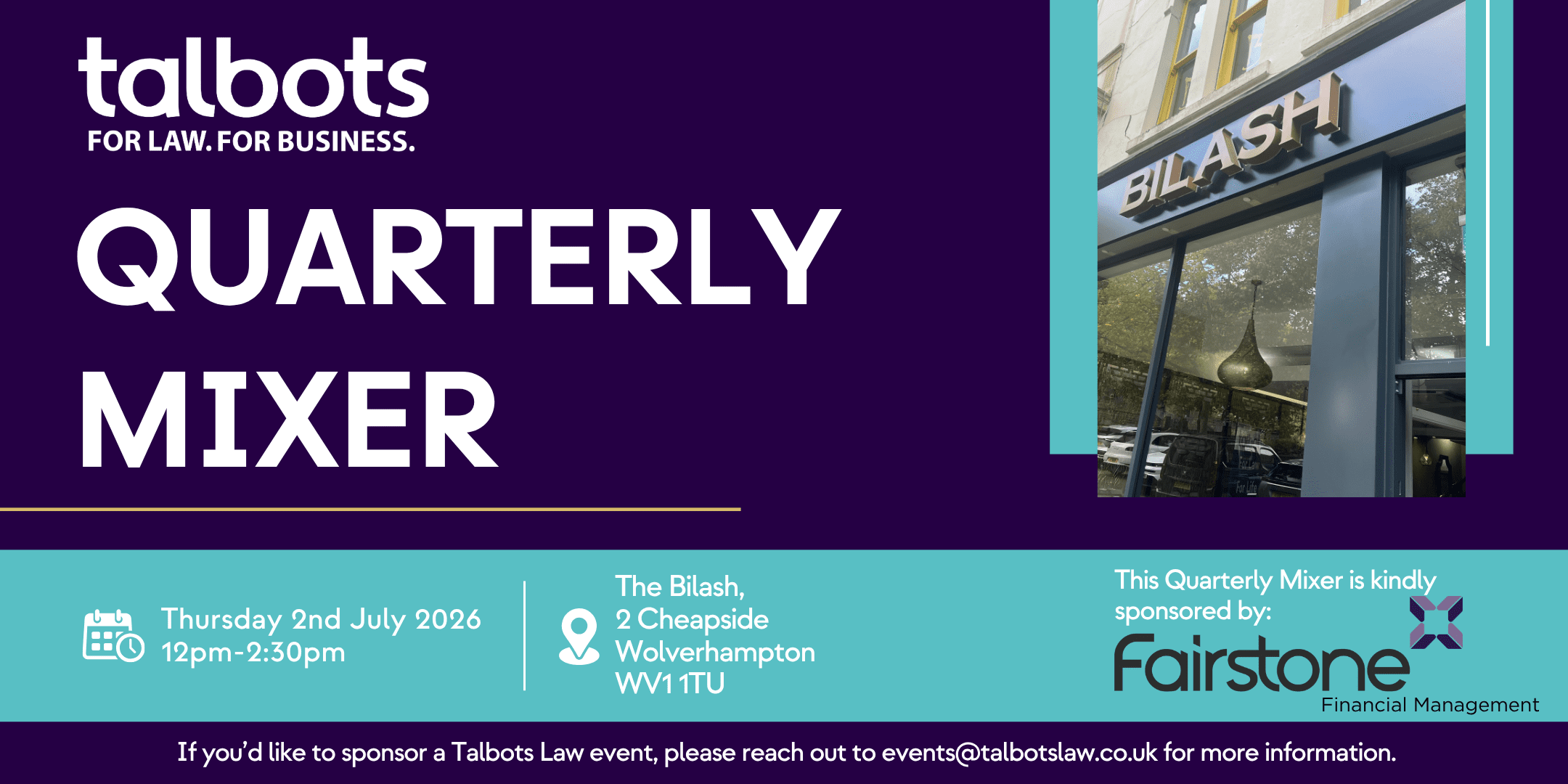 Talbots Law – The Quarterly Mixer – July 2026